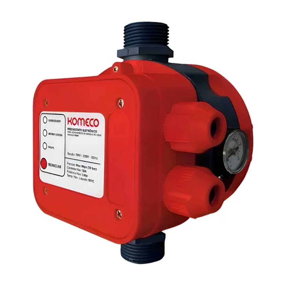 Controlador Eletrônico Com Manometro Ps1100M Pressostato - Komeco